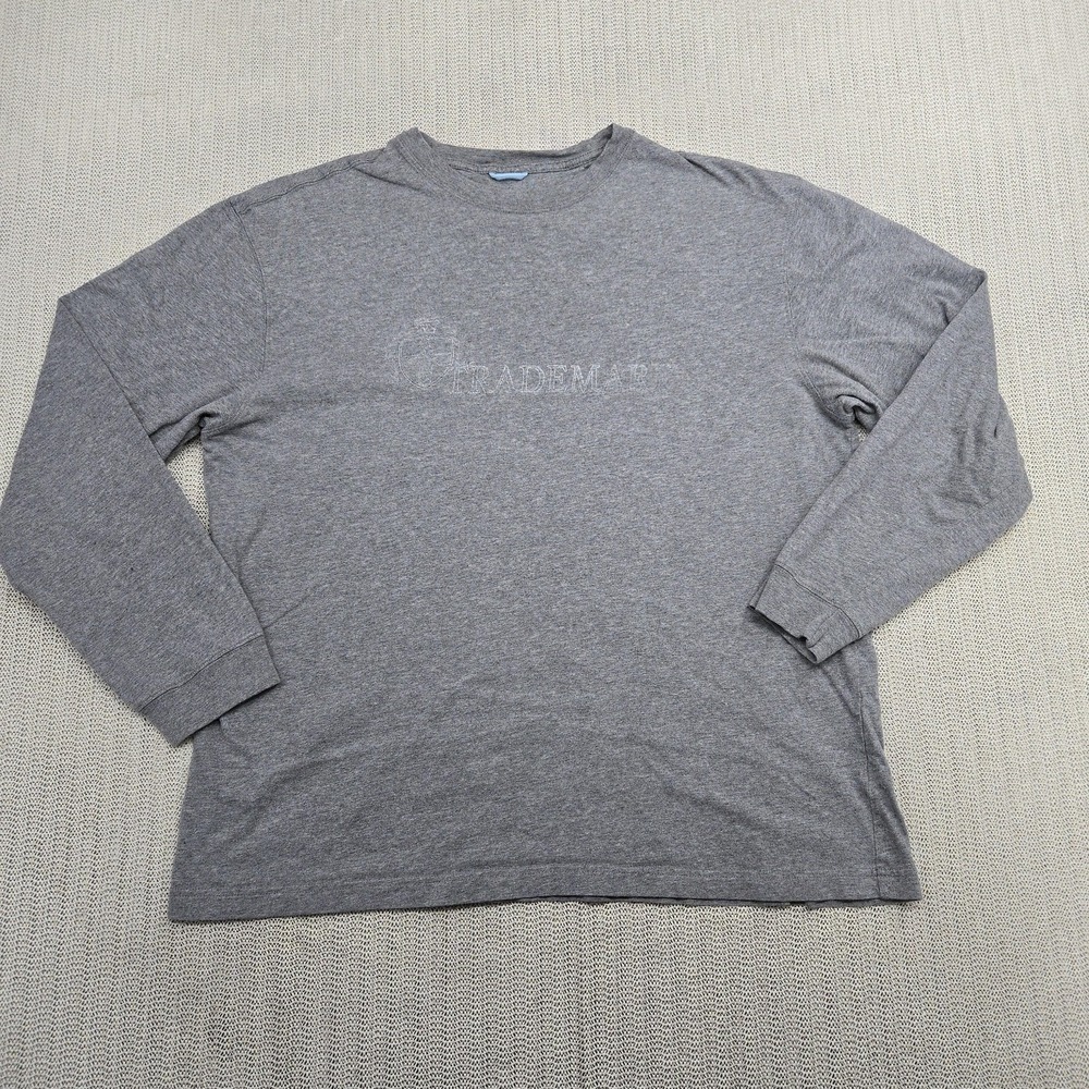 Tarademark  Shirt Mens Large‎ Gray Long Sleeve Crewneck Graphic